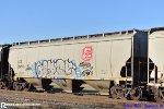 PRN2023030338_499 Kansas City Southern KCS 288558 Hopper Car 55' 8" LO C114 3 Bay Covered Cylindrical 5201cf BLT/NEW 08-2015